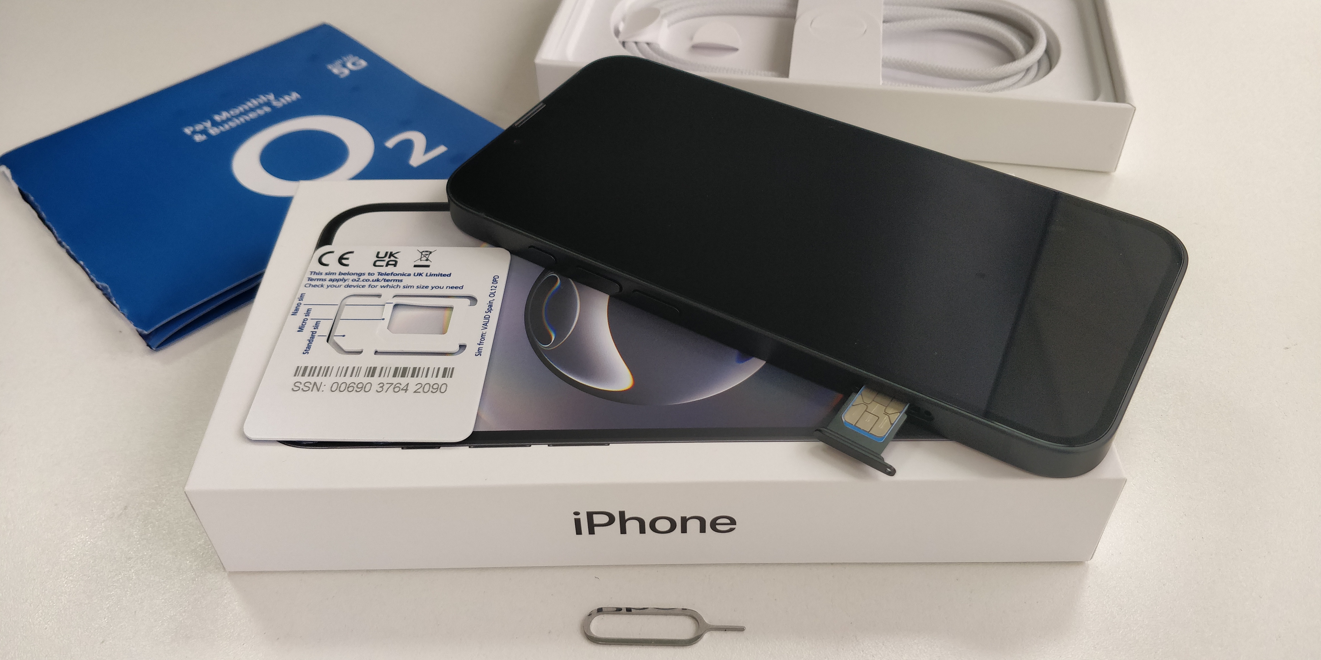 Inserting SIM card into iPhone