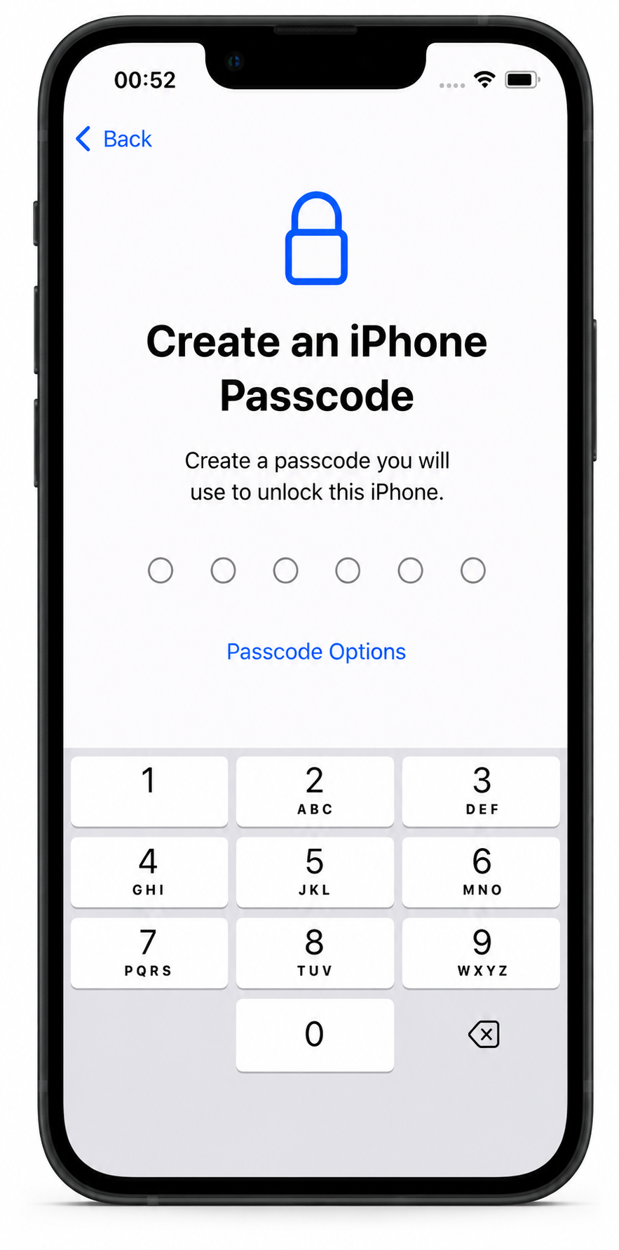 Create passcode and location services